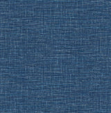A-Street Prints Exhale Dark Blue Woven Texture Wallpaper