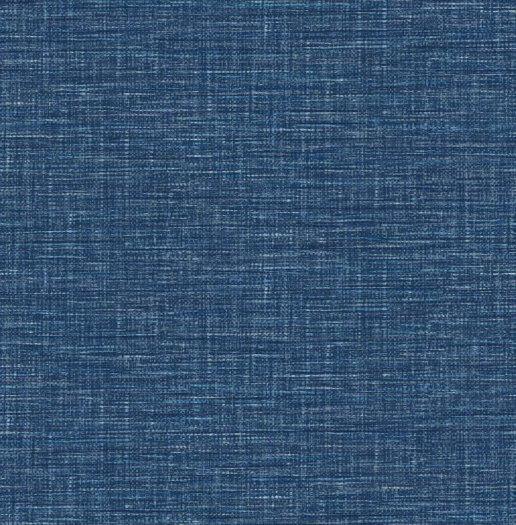 A-Street Prints Exhale Woven Texture Dark Blue Wallpaper