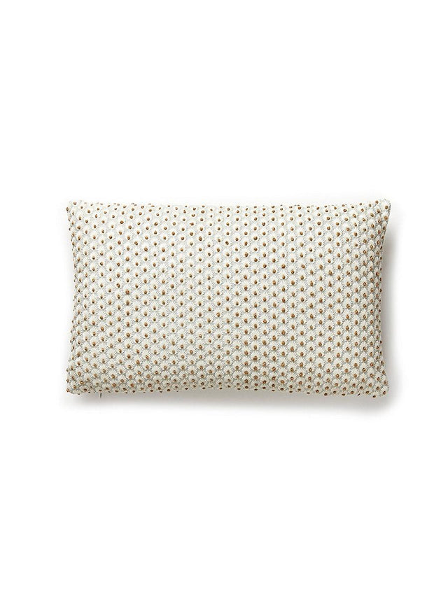 Scalamandre Fleur Embroidery 14 X 22 - Mineral Decorative Pillow