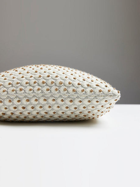 Scalamandre Fleur Embroidery 14 X 22 - Mineral Decorative Pillow