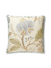 Scalamandre Palampore Embroidery Summer Sage Pillow