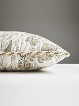 Scalamandre Satomi Hand Block Print 22 X 22 - Pewter Decorative Pillow