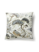Scalamandre Shenyang Linen Print 22 X 22 - Parchment Decorative Pillow