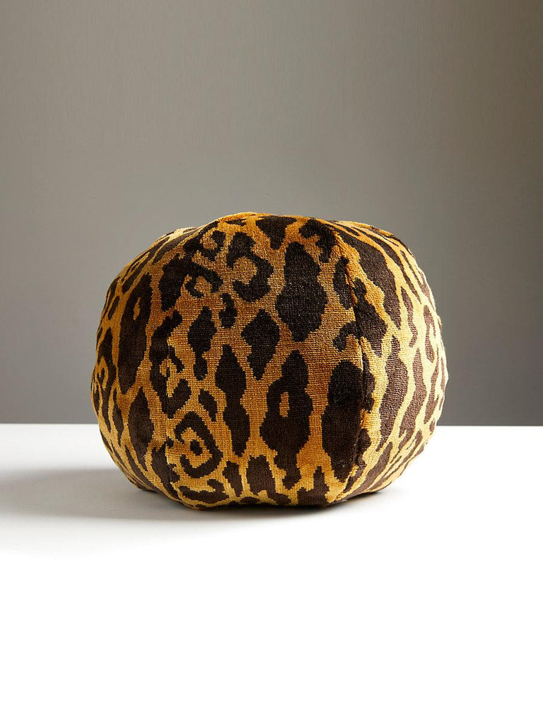 Scalamandre Leopardo Sphere - Ivory, Gold & Black Pillow