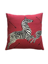Scalamandre Zebras Outdoor Masai Red Pillow
