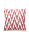 Scalamandre Adras Ikat Weave Coral Pillow