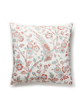 Scalamandre Anissa Print 22 X 22 - Coral Spice Decorative Pillow