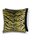 Scalamandre Tigre/Velvet Greens & Black / Anthracite Pillow
