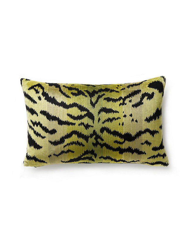 Scalamandre Tigre 14 X 22 - Greens & Black Decorative Pillow