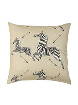 Scalamandre Dazzle Of Zebras 22 X 22 - Tan Decorative Pillow