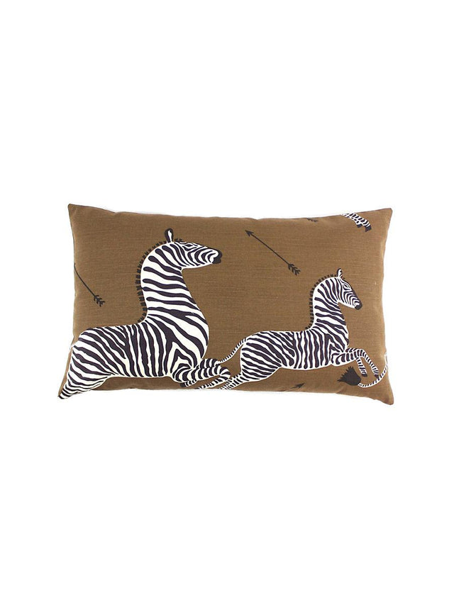 Scalamandre Zebras 14 X 22 - Safari Brown Decorative Pillow