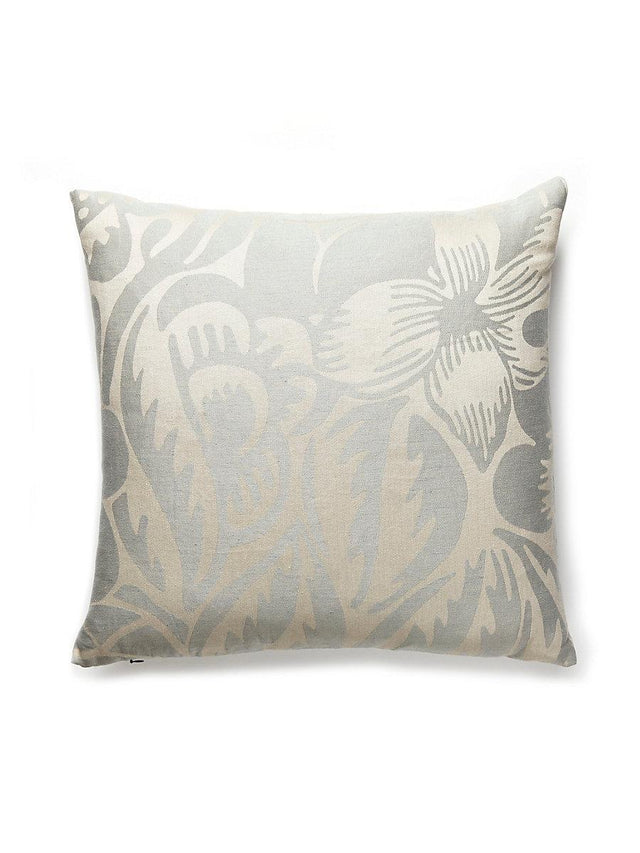 Scalamandre Deco Flower 22 X 22 - Mineral Decorative Pillow