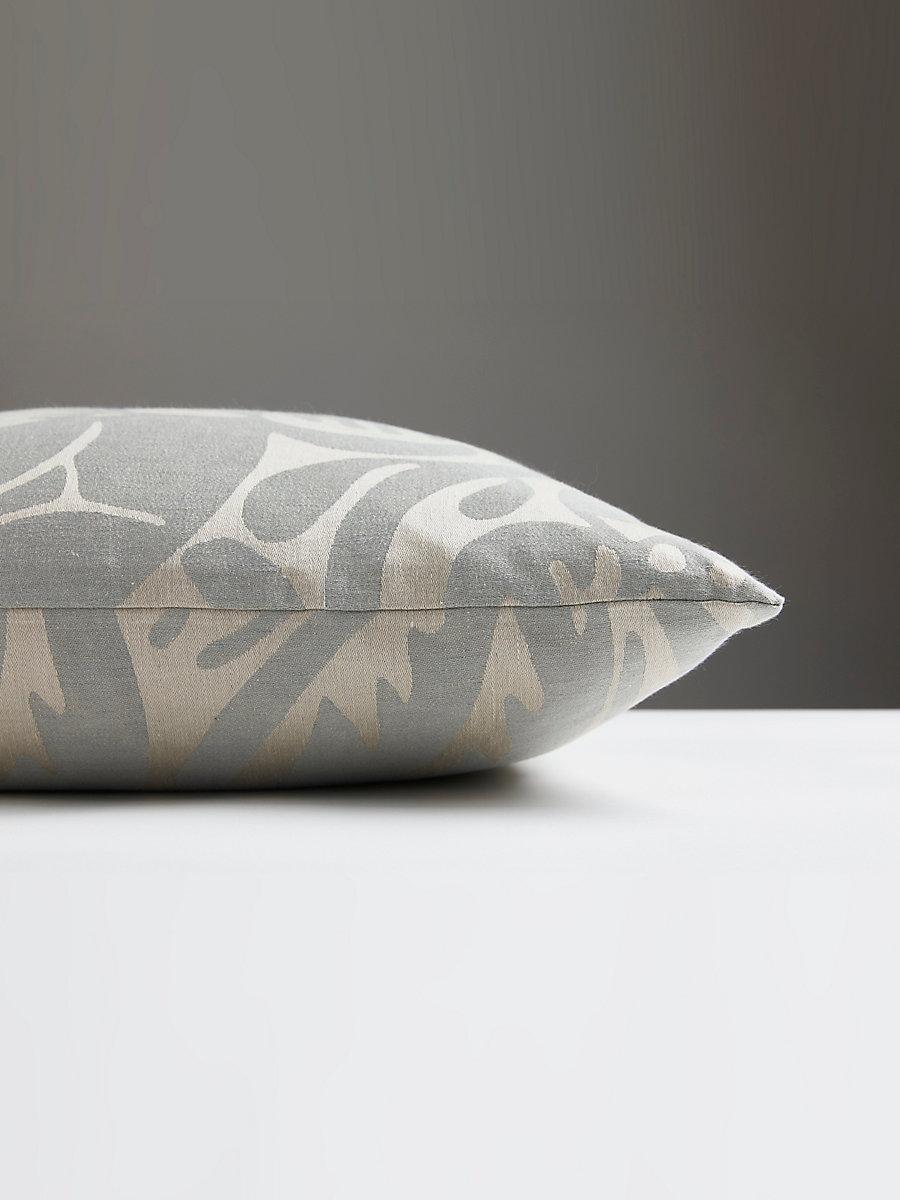 Scalamandre Deco Flower 22 X 22 - Mineral Decorative Pillow