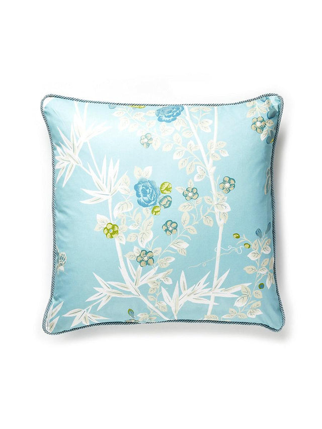 Scalamandre Jardin De Chine 22 X 22 - Ciel Decorative Pillow