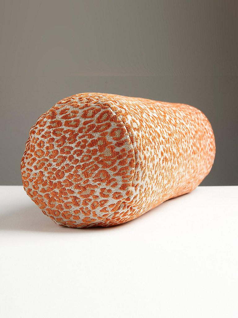 Scalamandre Leopard Bolster - Orange Koi Pillow