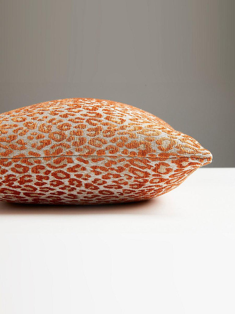 Scalamandre Leopard Lumbar - Orange Koi Pillow