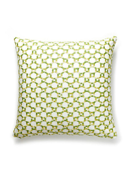 Scalamandre Island Trellis 22 X 22 - Green Decorative Pillow