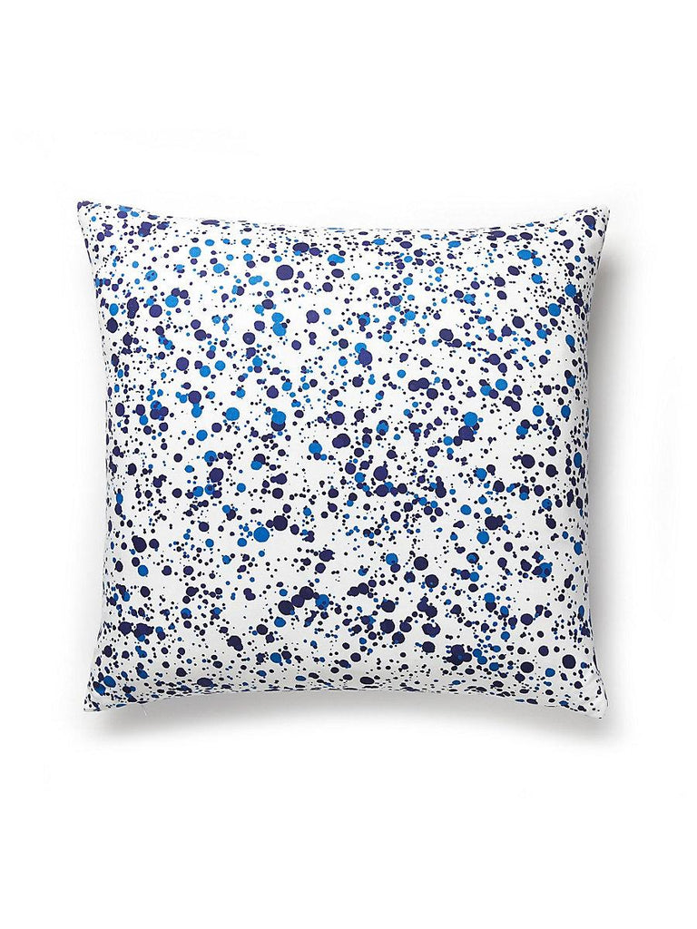 Scalamandre SPATTER NAVY ON WHITE Pillow