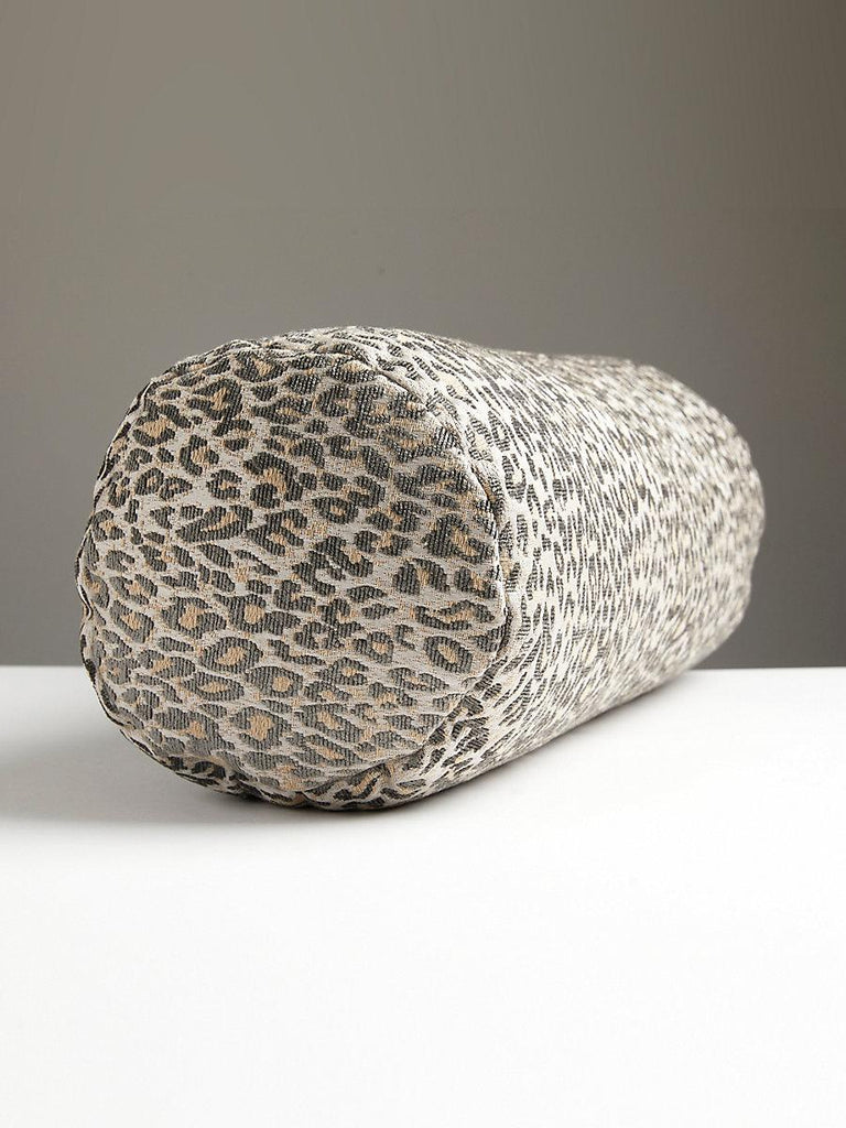 Scalamandre Leopard Bolster - Castle Gray Pillow