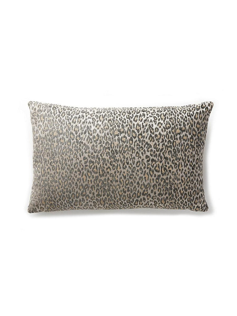 Scalamandre Leopard Lumbar - Castle Gray Pillow