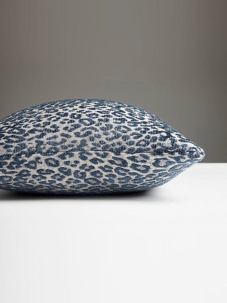 Scalamandre Leopard Lumbar - Orion Blue Pillow