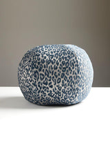 Scalamandre Leopard 12 Dia - Orion Blue Decorative Pillow