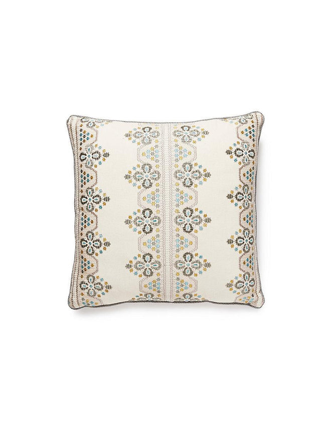 Scalamandre Imogen Embroidery 18 X 18 - Earl Grey Decorative Pillow