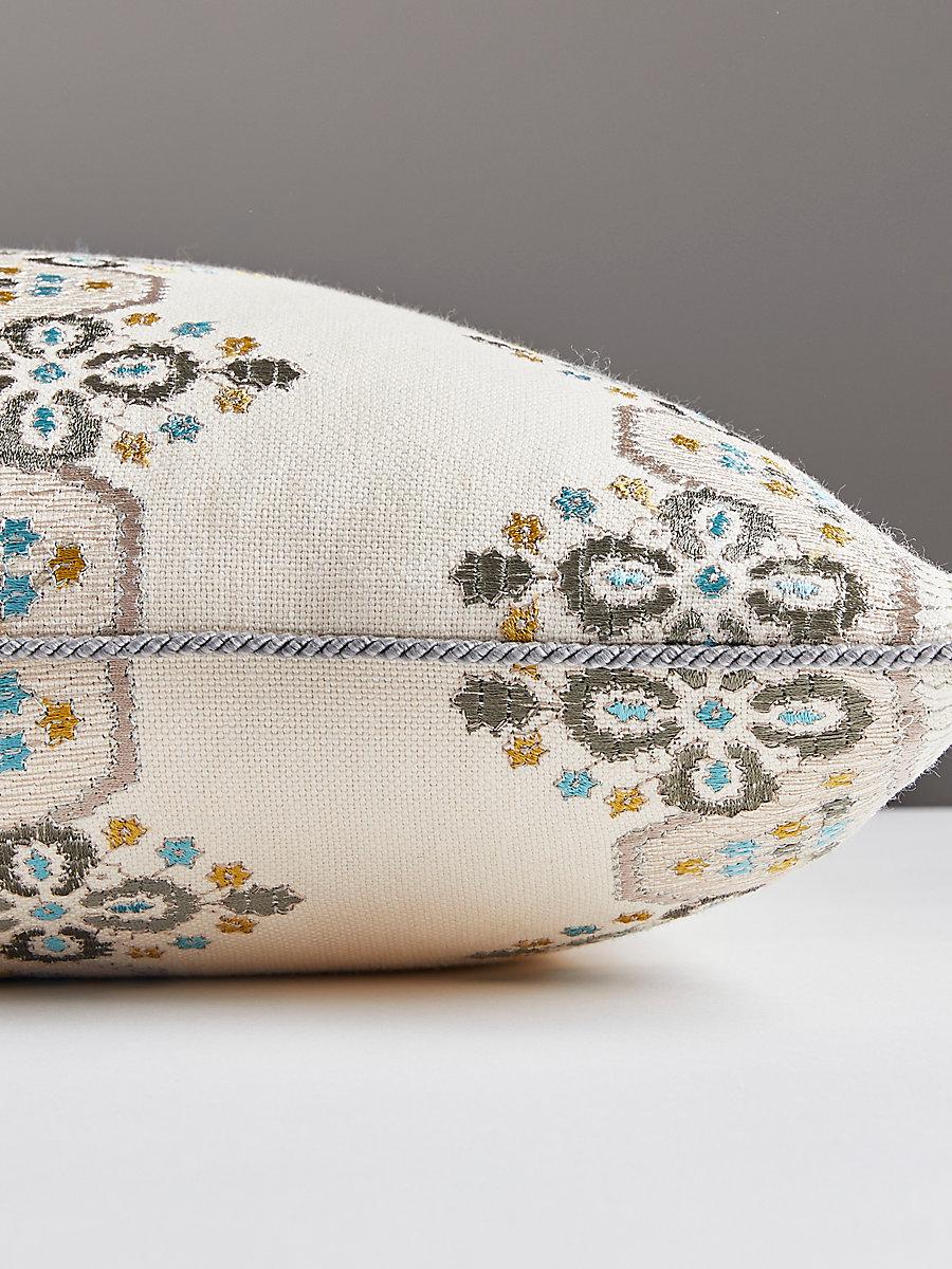 Scalamandre Imogen Embroidery 18 X 18 - Earl Grey Decorative Pillow