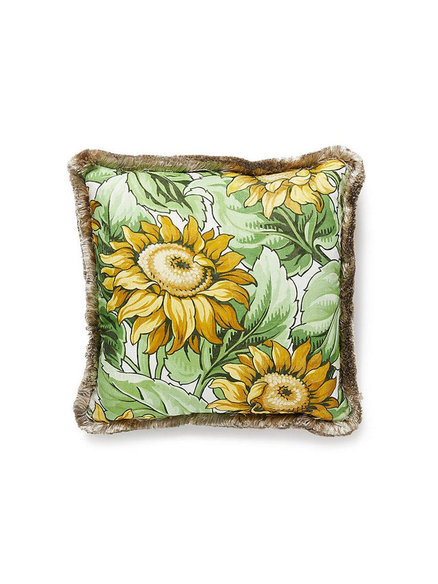 Scalamandre Sunflower Print 18 X 18 - Harvest Decorative Pillow