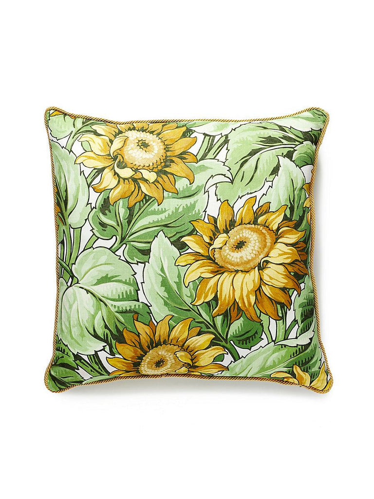 Scalamandre Sunflower Print Square - Harvest Pillow