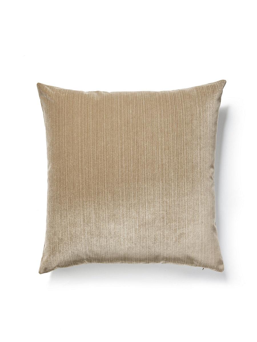 Scalamandre Strie Velvet 22 X 22 - Dove/Oatmeal Decorative Pillow