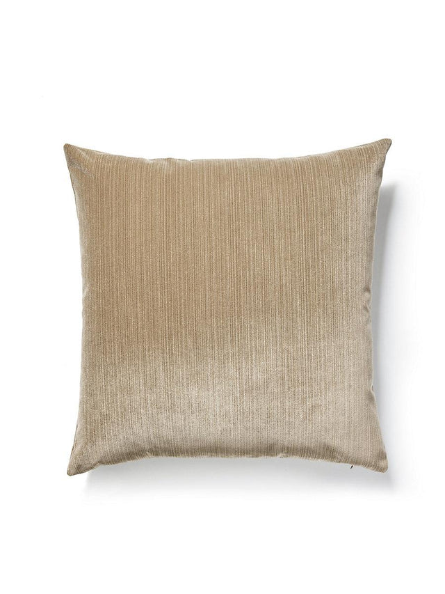 Scalamandre Strie Velvet 22 X 22 - Dove/Oatmeal Decorative Pillow