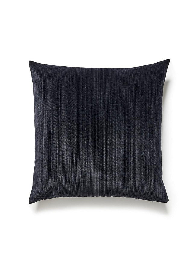 Scalamandre Strie Velvet 22 X 22 - Noir Decorative Pillow