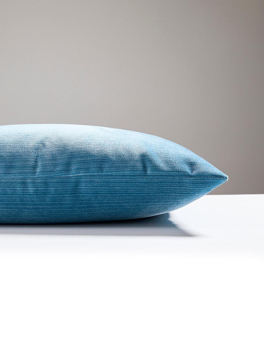 Scalamandre Strie Velvet 22 X 22 - Peacock Decorative Pillow