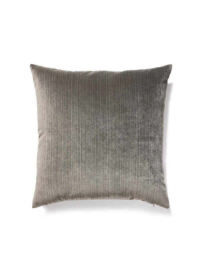 Scalamandre Strie Velvet 22 X 22 - Titanium Decorative Pillow