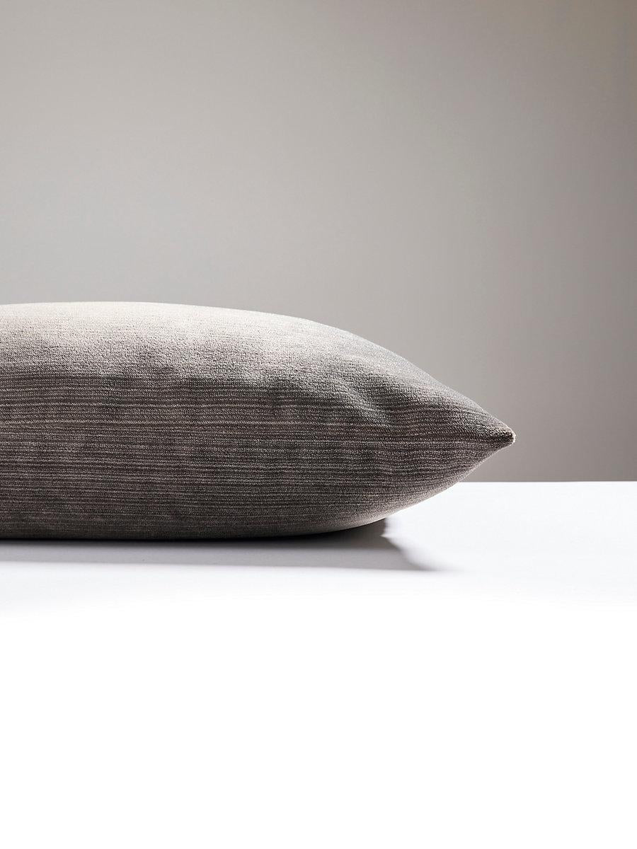 Scalamandre Strie Velvet 22 X 22 - Titanium Decorative Pillow