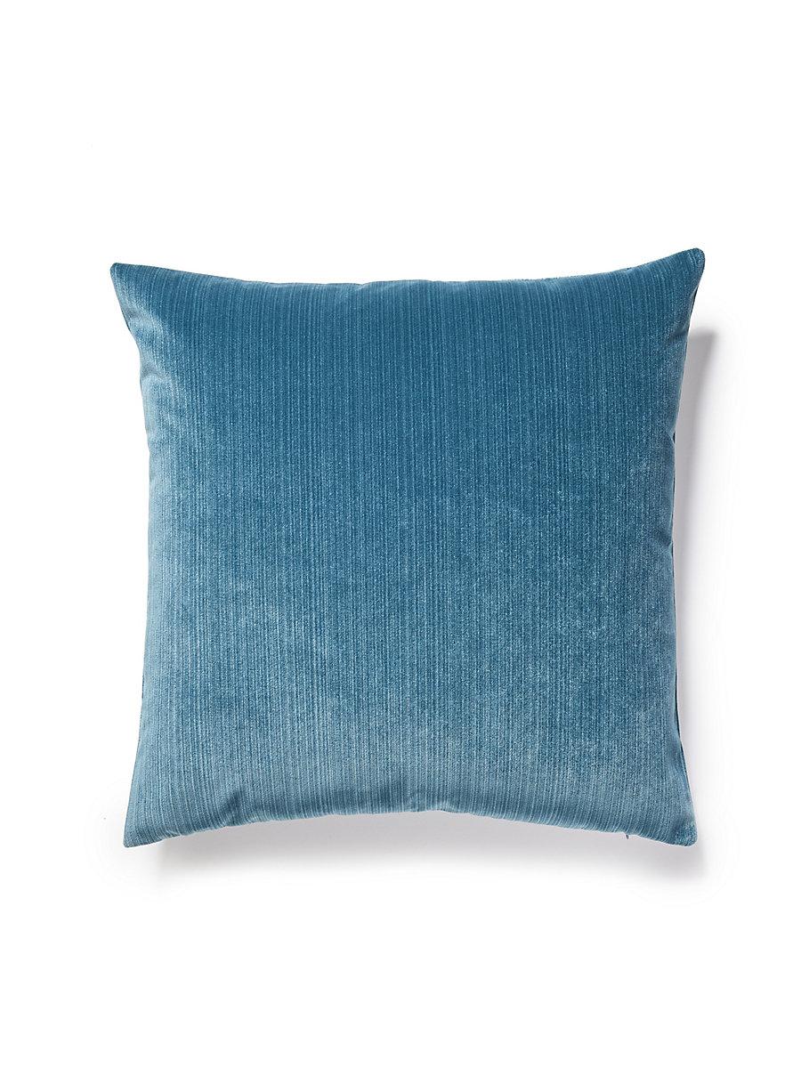 Scalamandre Strie Velvet 22 X 22 - Teal Decorative Pillow