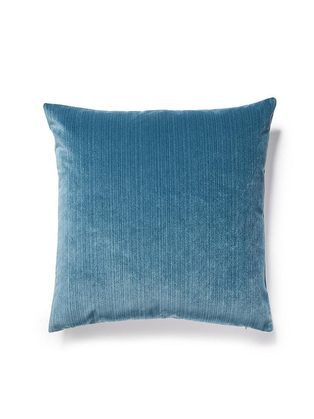 Scalamandre Strie Velvet 22 X 22 - Teal Decorative Pillow