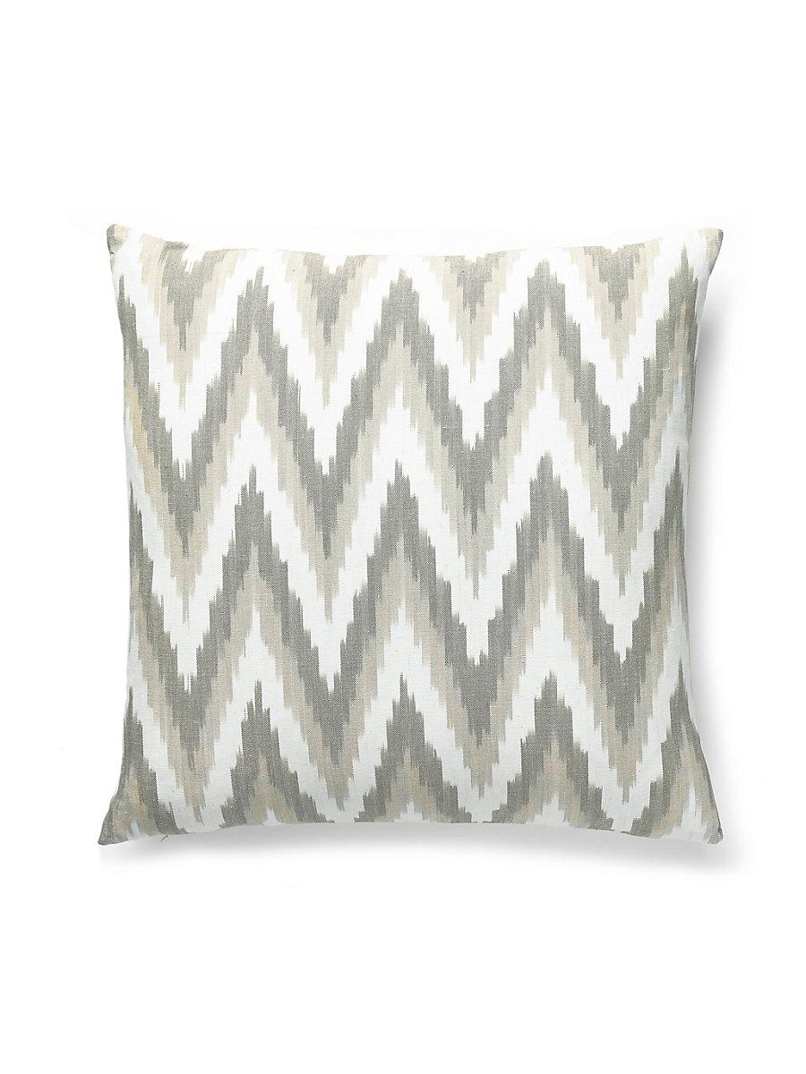 Scalamandre Adras Ikat Weave 22 X 22 - Mineral Decorative Pillow