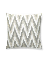 Scalamandre Adras Ikat Weave 22 X 22 - Mineral Decorative Pillow