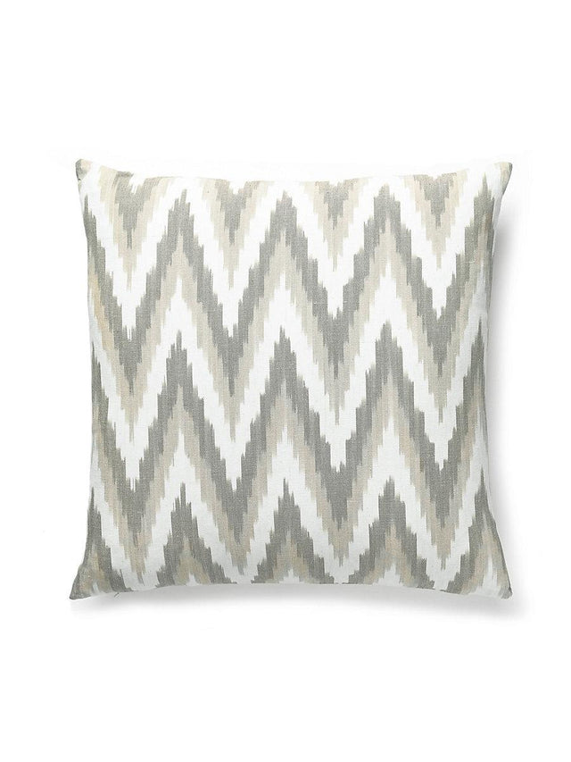 Scalamandre Adras Ikat Weave 22 X 22 - Mineral Decorative Pillow