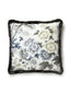 Scalamandre Highgrove Linen Print 22 X 22 - Winter Sky Decorative Pillow