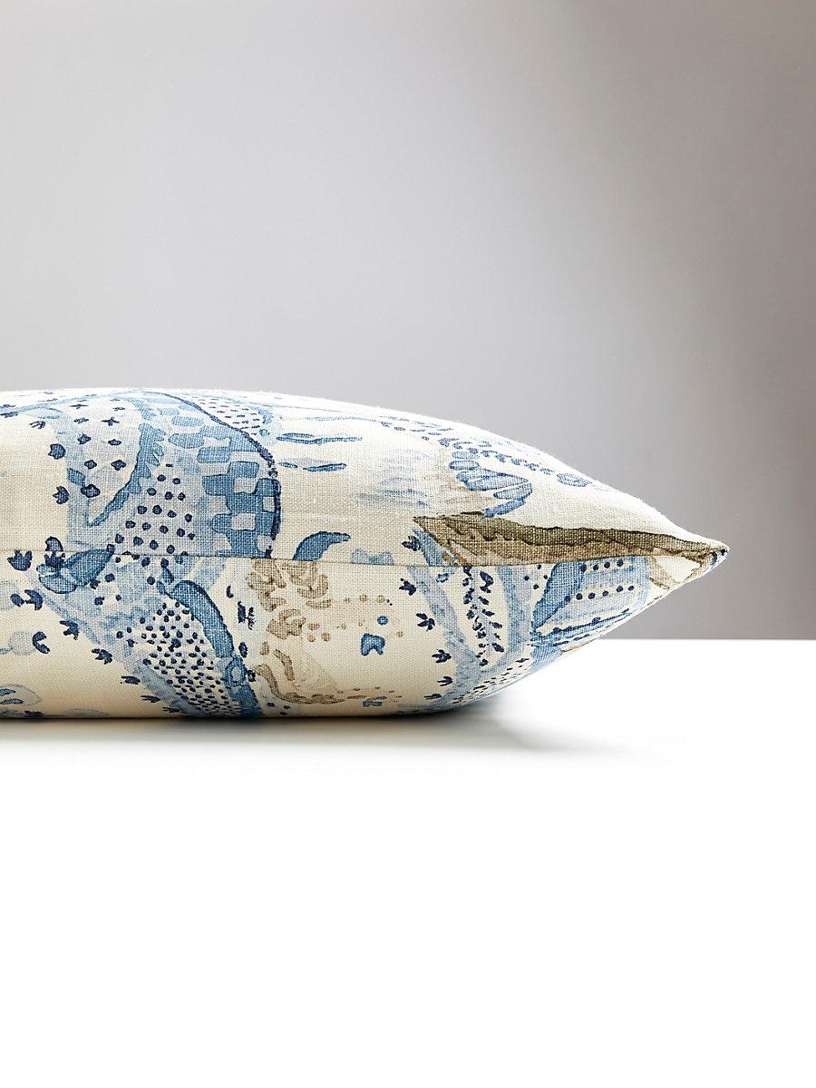 Scalamandre Kelmescott Hand Block 22 X 22 - Porcelain Decorative Pillow
