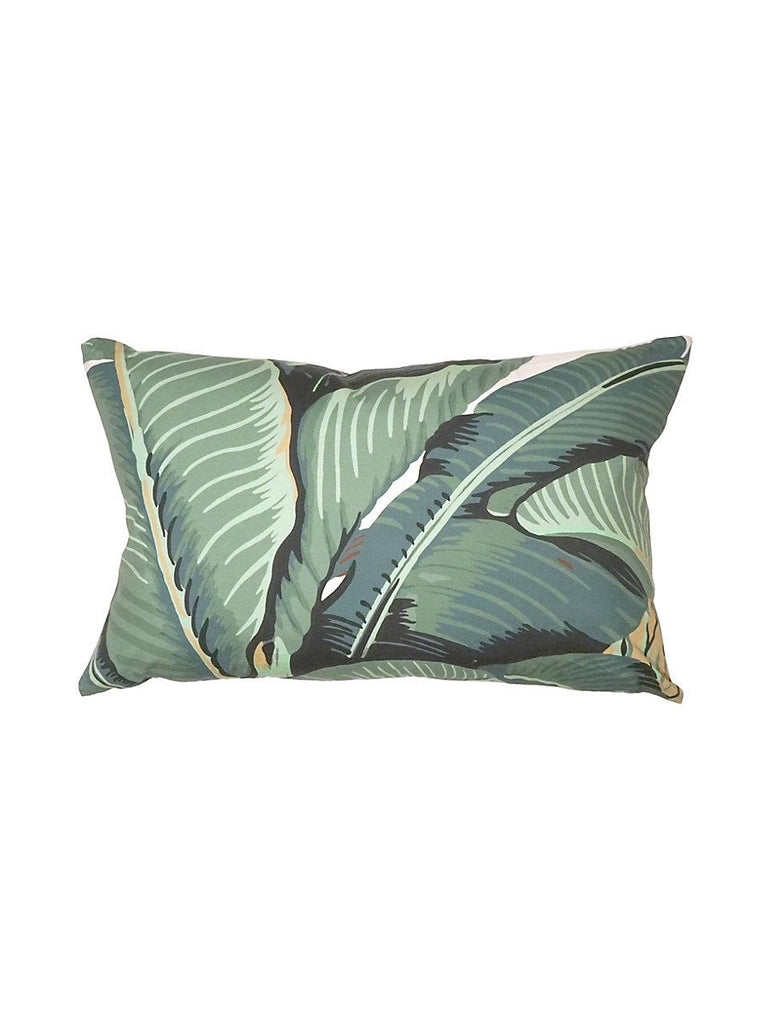 Scalamandre Hinson Palm Lumbar Green Pillow