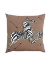 Scalamandre Zebras Square - Safari Brown Pillow