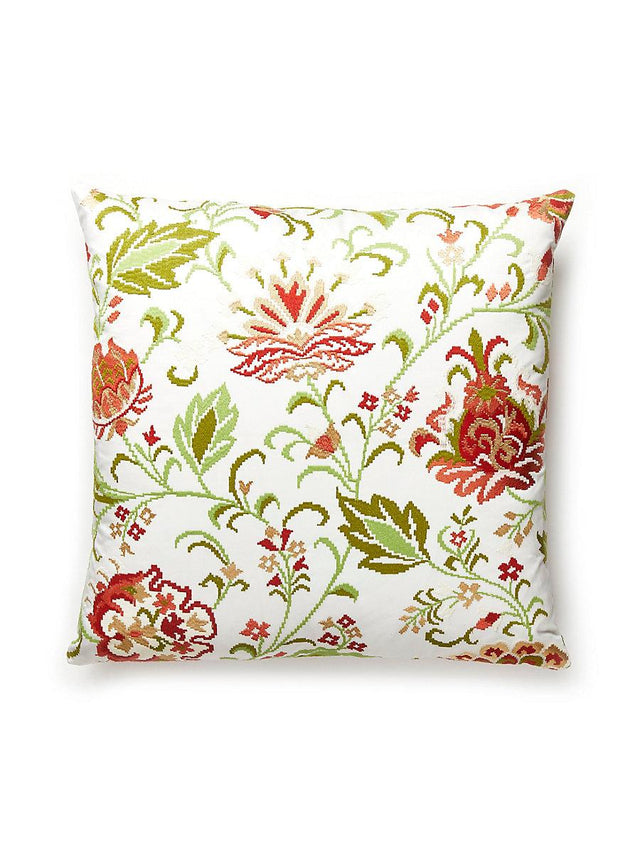 Scalamandre Delphine Embroidery 22 X 22 - Blossom Decorative Pillow