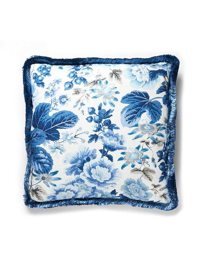 Scalamandre Highgrove Linen Print 22 X 22 - Porcelain Decorative Pillow