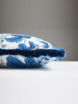 Scalamandre Highgrove Linen Print 22 X 22 - Porcelain Decorative Pillow