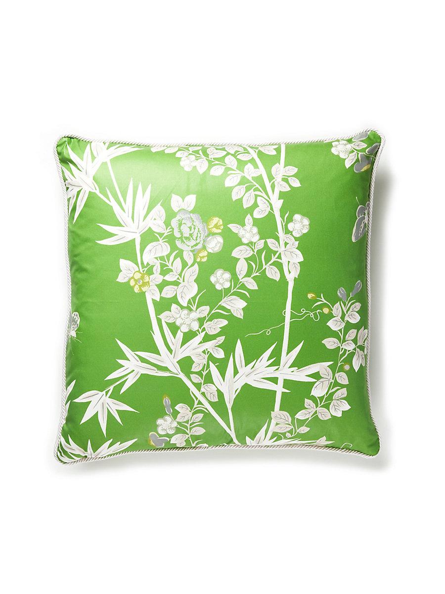 Scalamandre Jardin De Chine 22 X 22 - Jade Decorative Pillow