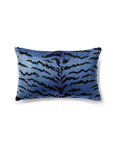 Scalamandre Tigre 14 X 22 - Blues & Black Decorative Pillow